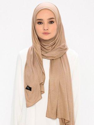 Koyu Bej Premium Merserize Jersey Şal Koyu Bej Premium Merserize Jersey Şal