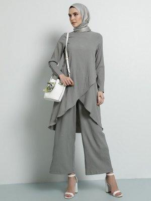 Gri Tunik&Pantolon İkili Takım Gri Tunik&Pantolon İkili Takım