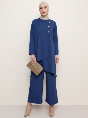 İndigo Tunik&Pantolon İkili Takım