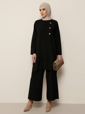 Siyah Tunik&Pantolon İkili Takım Siyah Tunik&Pantolon İkili Takım