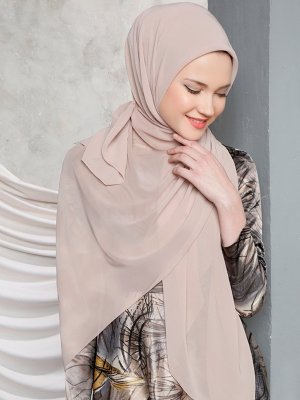 Bej Elit Şifon Şal