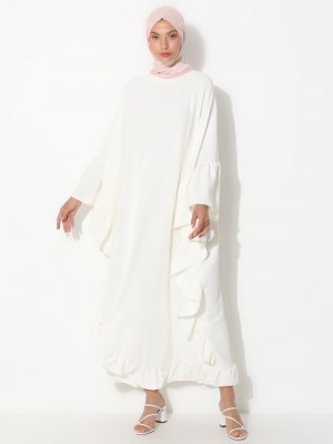 Ekru Fırfırlı Ferace Ekru Fırfırlı Ferace