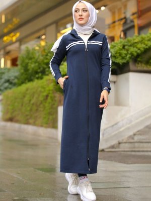 Lacivert Cep Detaylı Pardesü Lacivert Cep Detaylı Pardesü
