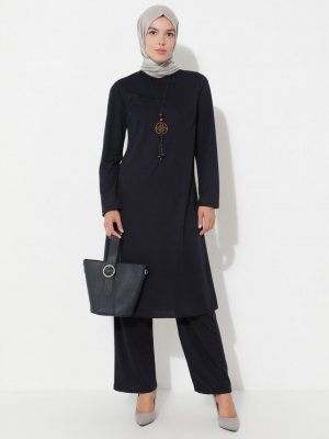 Lacivert Tunik&Pantolon İkili Takım Lacivert Tunik&Pantolon İkili Takım