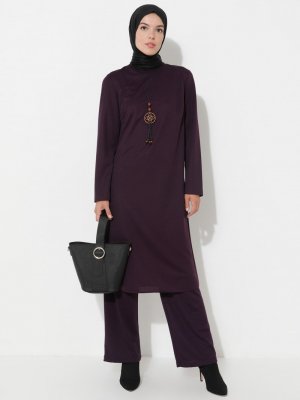 Mürdüm Tunik&Pantolon İkili Takım