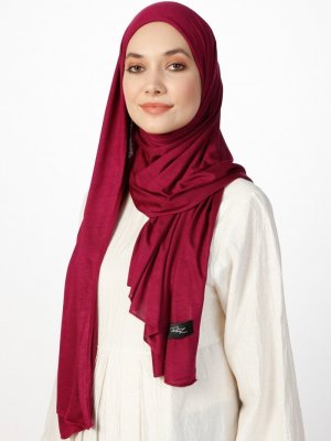 Koyu Vişne Jersey Penye Şal Koyu Vişne Jersey Penye Şal