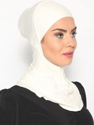Ekru Boyunluklu Hijab Bone