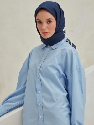 Lacivert Modal İpek Eşarp Lacivert Modal İpek Eşarp