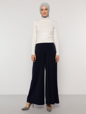 Lacivert Düz Renk Pantolon Etek Lacivert Düz Renk Pantolon Etek