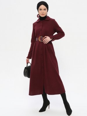 Bordo Balıksırtı Desenli Kap Bordo Balıksırtı Desenli Kap