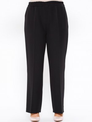 Siyah Beli Lastikli Pantolon Siyah Beli Lastikli Pantolon